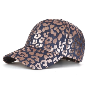 Women's Metallic Leopard Print Baseball Cap Polyester Adjustable Sun Protection Outdoor Streetwear Fashion Hat