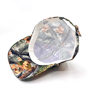 Gorra de béisbol de camuflaje para exteriores con estampado de hojas de poliéster duradero