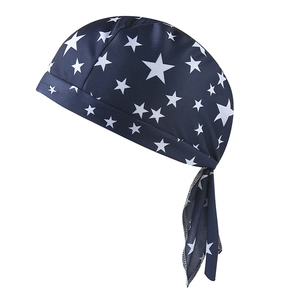 Modisches Marineblaues Piraten-Bandana mit Sternendruck und verstellbaren Bändern