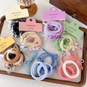 Elastici per Capelli con Fiocco Colori Caramella Supporti per Coda di Cavallo in Tessuto Elastico Accessori per Capelli Donna