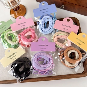 Set di elastici per capelli con fiocco sfumato macaron in vari colori vivaci