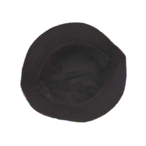 Detailed interior view showing black fabric lining and reinforced stitching of the sun hat