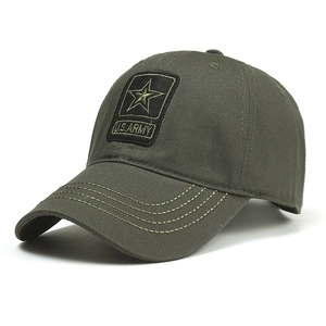 U.S. ARMY camouflage baseball cap in army green cotton canvas with star embroidery