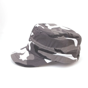 Men's urban camouflage cadet cap with grey white black pattern for outdoor hiking