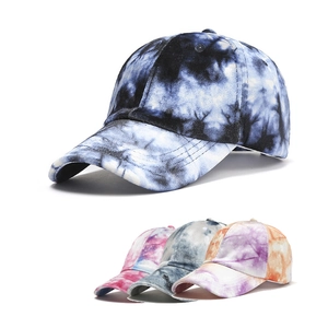 Fashion Tie Dye Baseball Cap Cotton Polyester Breathable Outdoor Sun Hat For Men Women Adjustable Casual Snapback Cap