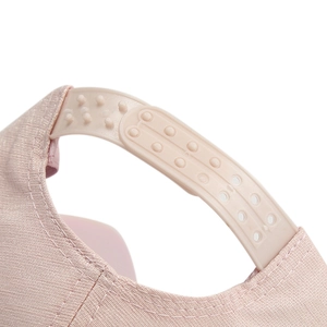 Pink baseball cap with adjustable snapback closure and premium twill fabric texture