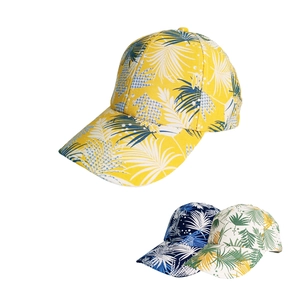 Cotton Tropical Leaf Print Baseball Cap Outdoor Sunshade Fashion Travel Adjustable Snapback Hat For Men Women Casual