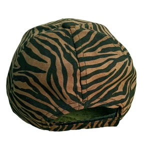 Fashionable zebra print baseball cap for men and women with adjustable back closure strap