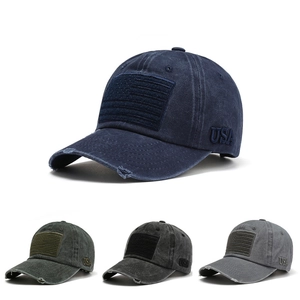 Casquette de Baseball Vintage en Coton Délavé Drapeau Américain pour Hommes Femmes USA Brodé Vieilli Chapeau de Soleil