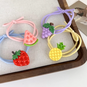 Coffret d'élastiques à cheveux mignons avec fraises, pastèques, raisins et ananas