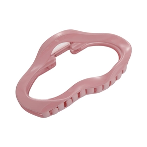 Pink French irregular cloud claw clip with high-gloss lacquer finish for women