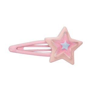 Graziosa molletta per capelli BB a forma di stella rosa con design Y2K a più strati
