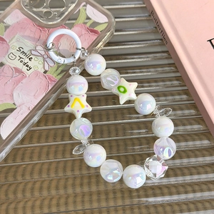 Bijou de téléphone DIY avec perles étoiles et coque de téléphone tulipe papillon
