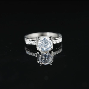 Klassieke Titaanstaal Moissaniet Diamant Ring Vintage Hart Zirkonia Verloving Bruiloft Band Voor Vrouwen Mannen Unisex Sieraden
