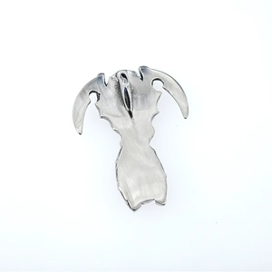 Gothic silver stainless steel grim reaper scythe skull pendant necklace for men