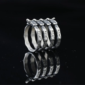 Gothic Skeleton Ribs Ring Titanium Steel Punk Hip Hop Dark Style Rock Band Jewelry For Men Unisex Vintage Bone Ring