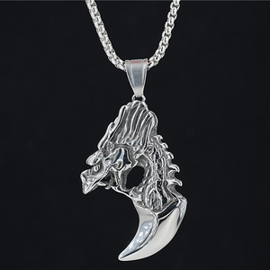 Vintage Stainless Steel Dragon Head Claw Pendant Necklace For Men Women Hip Hop Punk Gothic Style Jewelry Accessories