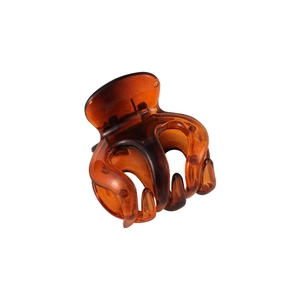 Amber tortoiseshell hair claw clip for high ponytail styling and secure hair fixing