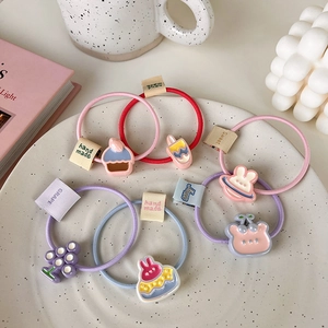 Élastique à Cheveux en Résine Lapin Fruit Mignon pour Filles Style Coréen Doux Bandeau Élastique Accessoires Cheveux Femme