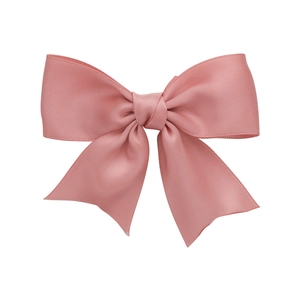 Rosa seidige Satin-Haarspange mit glänzender Textur und elegantem Schleifendesign für Damen