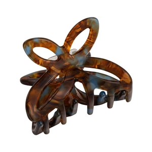 Elegant hollow butterfly hair claw clip with spring aesthetic tortoiseshell texture
