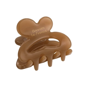 Pince à cheveux ambre en résine oreilles de lapin avec texte doré Barrette La France