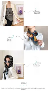 Tre modi eleganti per acconciare foulard di raso come top, cravatta e fascia per capelli