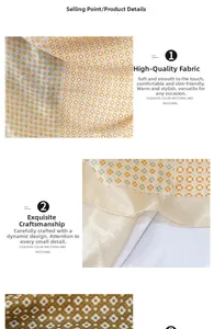 Détail de l'écharpe en coton et lin avec imprimés floraux et finitions de couture fines