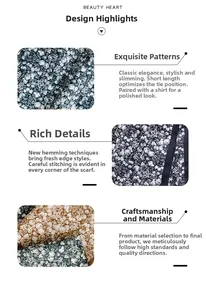 Detailed view showing the premium stitched edges and elegant floral cotton scarf patterns