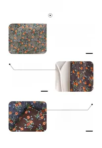 Detailed close-up of floral silk scarf showing fine stitching and classic pattern