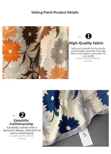 Detailed view of floral cotton linen scarf showing soft fabric texture and rolled edges