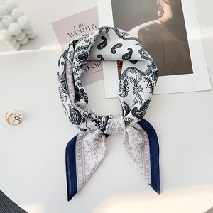 Eleganter Halsschal mit Paisley-Muster für Damen auf minimalistischem weißem Hintergrund