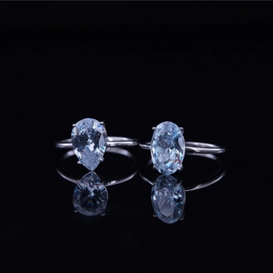 Vintage Titanium Steel Rhinestone Ring For Women Minimalist Luxury Pear Cut Oval Shape Proposal Finger Ring Jewelry Gift