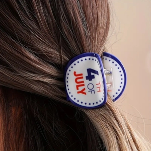 Pince à cheveux 4 juillet rouge blanc bleu avec étoiles et motif drapeau des USA