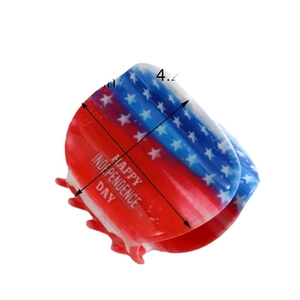 Pince à cheveux de 4,2 pouces motif drapeau américain avec texte de fête nationale