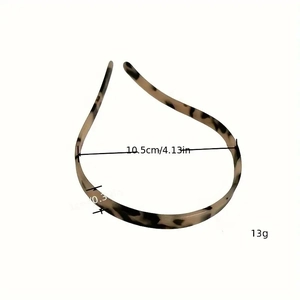 Classic tortoise shell pattern acetate headband with inner teeth for women hair accessory