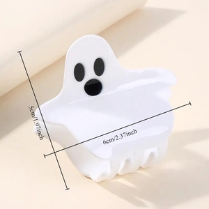 Pince à cheveux fantôme d'Halloween antidérapante, dimensions 5cm x 6cm, style cartoon