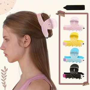 Kreative Bleistift Form Haarklammer Cartoon Schreibwaren Design Haarklemmen Für Frauen Mädchen Süße Preppy Haar Accessoires