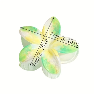 Elegante pinza per capelli a giglio da 8cm con sfumatura marmorizzata e design floreale