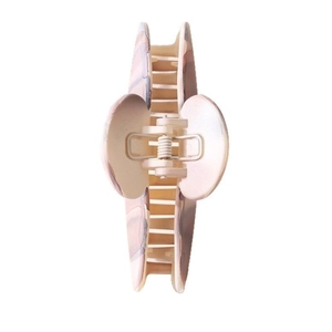 Matte PC shark hair claw clip with elegant marble pattern for women hairstyle