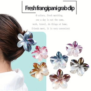 Pinces à cheveux en forme de fleur avec finition nacrée en 6 teintes assorties