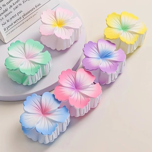 Pinces à cheveux fleurs givrées en six couleurs dégradées pour accessoires de plage