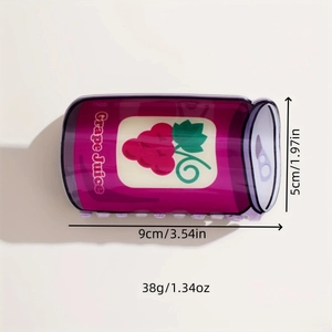 9cm large purple grape juice can hair claw clip made of PVC for a secure non-slip ponytail