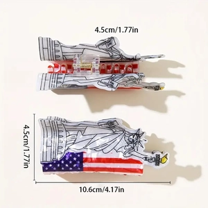 Dettaglio delle dimensioni del grande fermaglio per capelli Statua della Libertà USA