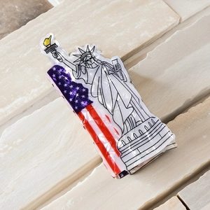 Grande Pinza per Capelli Statua della Libertà Bandiera USA Stelle e Strisce PVC Clip a Squalo Antiscivolo Giorno dell'Indipendenza 4 Luglio Accessori Capelli Donna