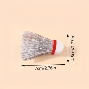 Pince à cheveux badminton mignonne en PVC de 7 cm avec motif de plumes blanches sport
