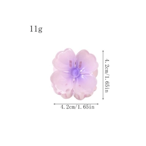 4cm purple flower hair claw clip for women with product size and weight measurements