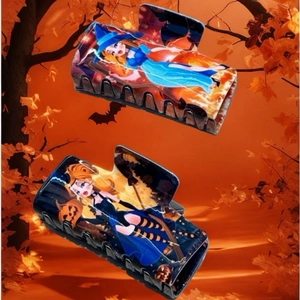 Molla per Capelli Halloween Cartone Animato Strega Zucca Modello Gotico Grande Pinza in PVC Elegante Accessori per Capelli per Donna Ragazza Festa
