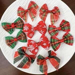 Fermagli Per Capelli Con Fiocco Di Natale Motivo A Quadretti Con Fiocchi Di Neve Copricapo Festivo Per Ragazze Donna