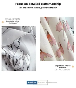 Detail of elegant floral silk scarf with fine stitching and soft draping texture